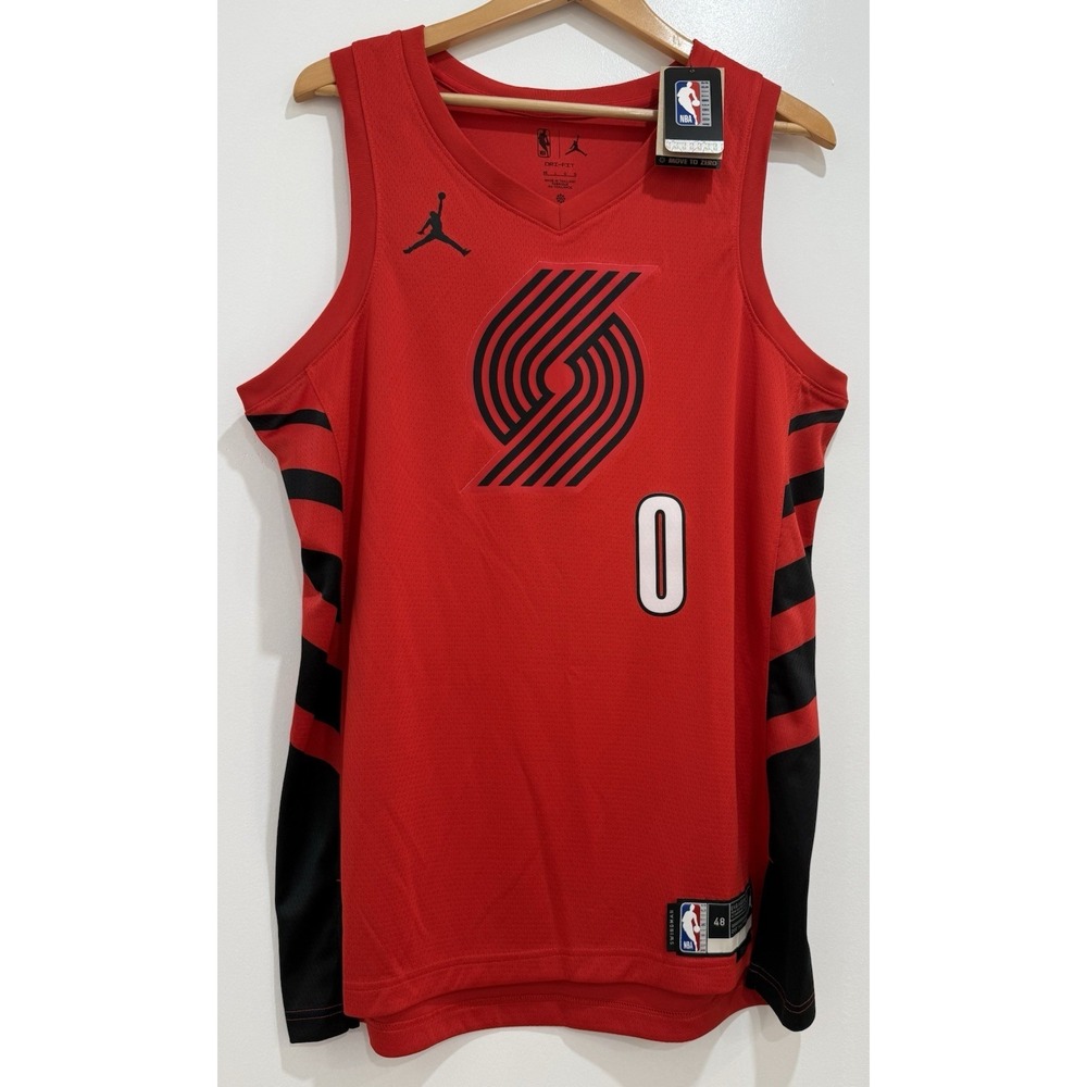 NWT Jordan Damian Lillard Portland Trail Blazers Statement Edition Jersey Sz L